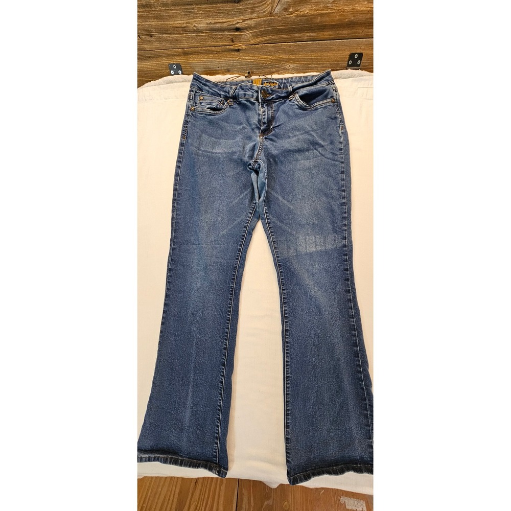 KUT from the Kloth Women Blue Bootcut Jeans Size 12 Medium Wash Stretch Denim